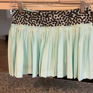 Turquoise tennis skirt